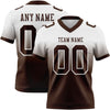 Custom White Brown Authentic Fade Fashion Football Jersey