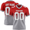Custom Red White-Gray Authentic Fade Fashion Football Jersey