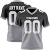 Custom Black White-Gray Authentic Fade Fashion Football Jersey