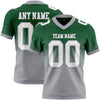 Custom Green White-Gray Authentic Fade Fashion Football Jersey