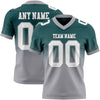 Custom Midnight Green White-Gray Authentic Fade Fashion Football Jersey