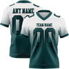 Custom White Midnight Green-Black Authentic Fade Fashion Football Jersey