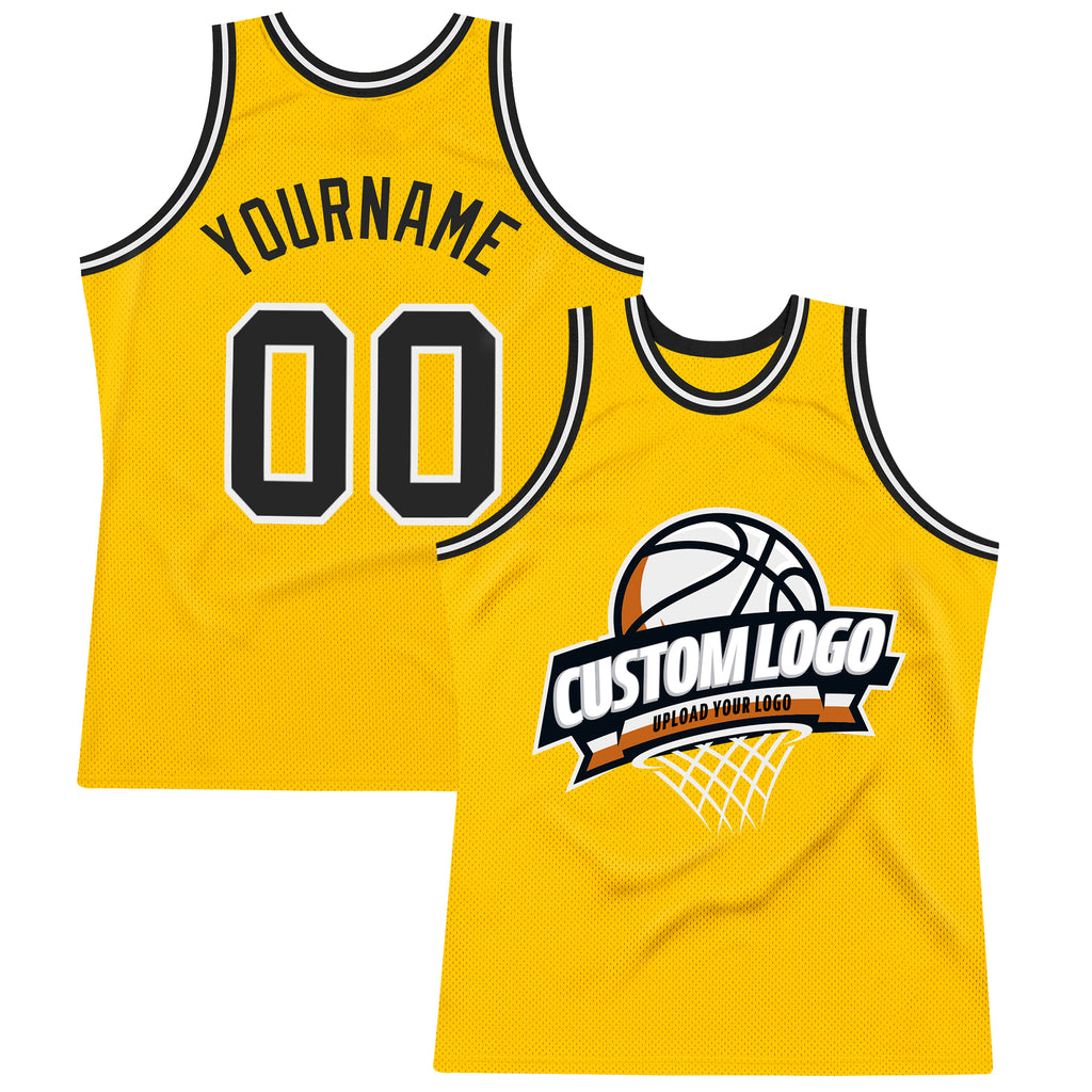 Golden State Warriors Icon Black Gold Jersey - All Stitched