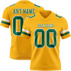 Custom Gold Kelly Green-White Authentic Football Jersey