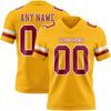 Custom Gold Cardinal-White Authentic Football Jersey