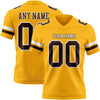 Custom Gold Brown-White Authentic Football Jersey