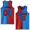 Custom Powder Blue Red-Navy Authentic Gradient Fashion Basketball Jersey