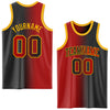 Custom Black Red-Gold Authentic Gradient Fashion Basketball Jersey