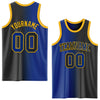 Custom Black Royal-Gold Authentic Gradient Fashion Basketball Jersey