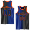 Custom Black Royal-Orange Authentic Gradient Fashion Basketball Jersey