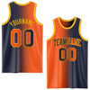 Custom Navy Orange-Gold Authentic Gradient Fashion Basketball Jersey