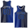 Custom Navy Royal-Gray Authentic Gradient Fashion Basketball Jersey