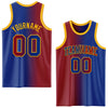 Custom Royal Maroon-Gold Authentic Gradient Fashion Basketball Jersey
