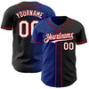 Custom Black White Royal-Red Authentic Gradient Fashion Baseball Jersey