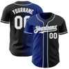 Custom Black White Royal-Gray Authentic Gradient Fashion Baseball Jersey