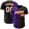 Custom Black White Purple-Orange Authentic Gradient Fashion Baseball Jersey