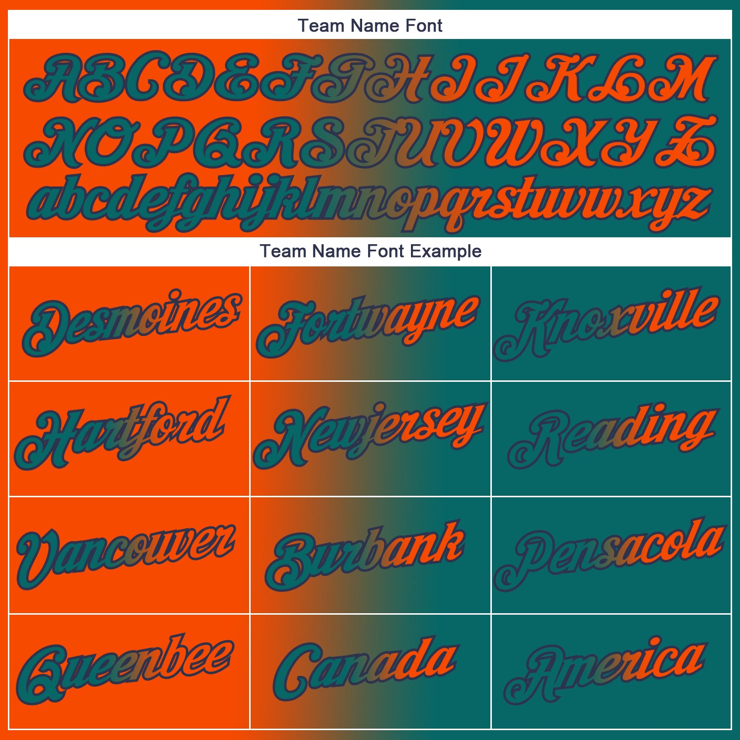 Custom Teal Orange-Navy Gradient Fashion Performance T-Shirt