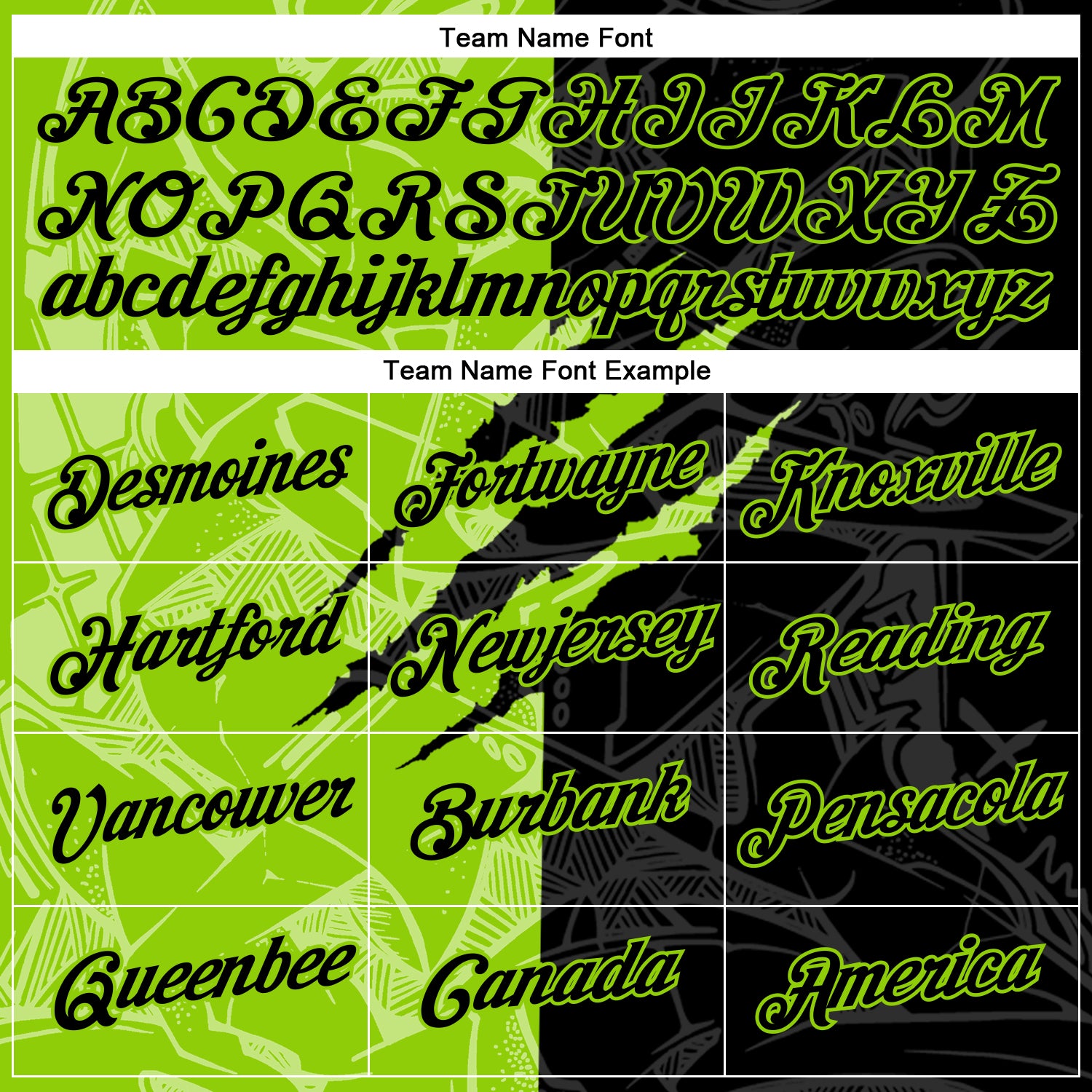 Custom Graffiti Pattern Black-Neon Green Scratch 3D Performance T-Shirt