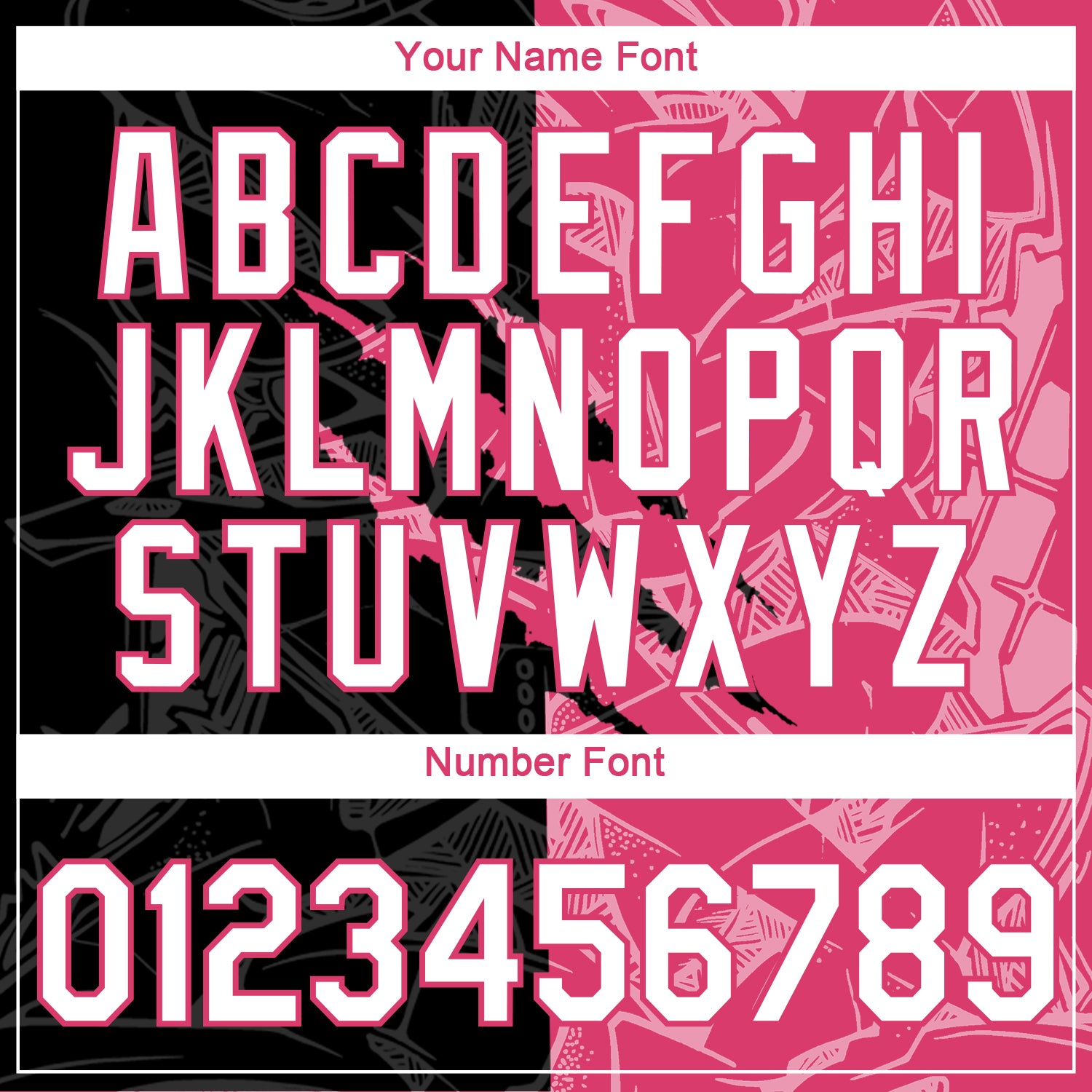 Custom Graffiti Pattern White Black-Neon Pink Scratch 3D Performance T-Shirt