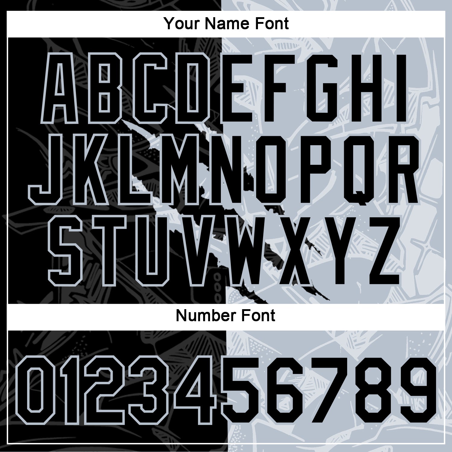 Custom Graffiti Pattern Black-Silver Scratch 3D Performance T-Shirt