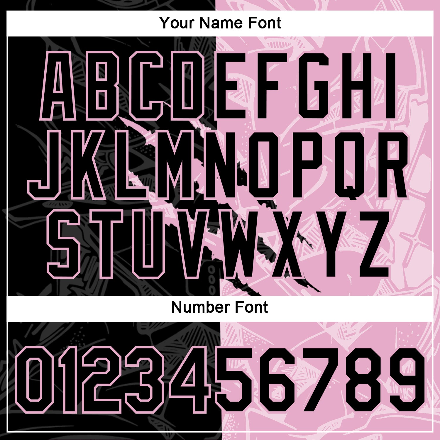 Custom Graffiti Pattern Black-Light Pink Scratch 3D Performance T-Shirt