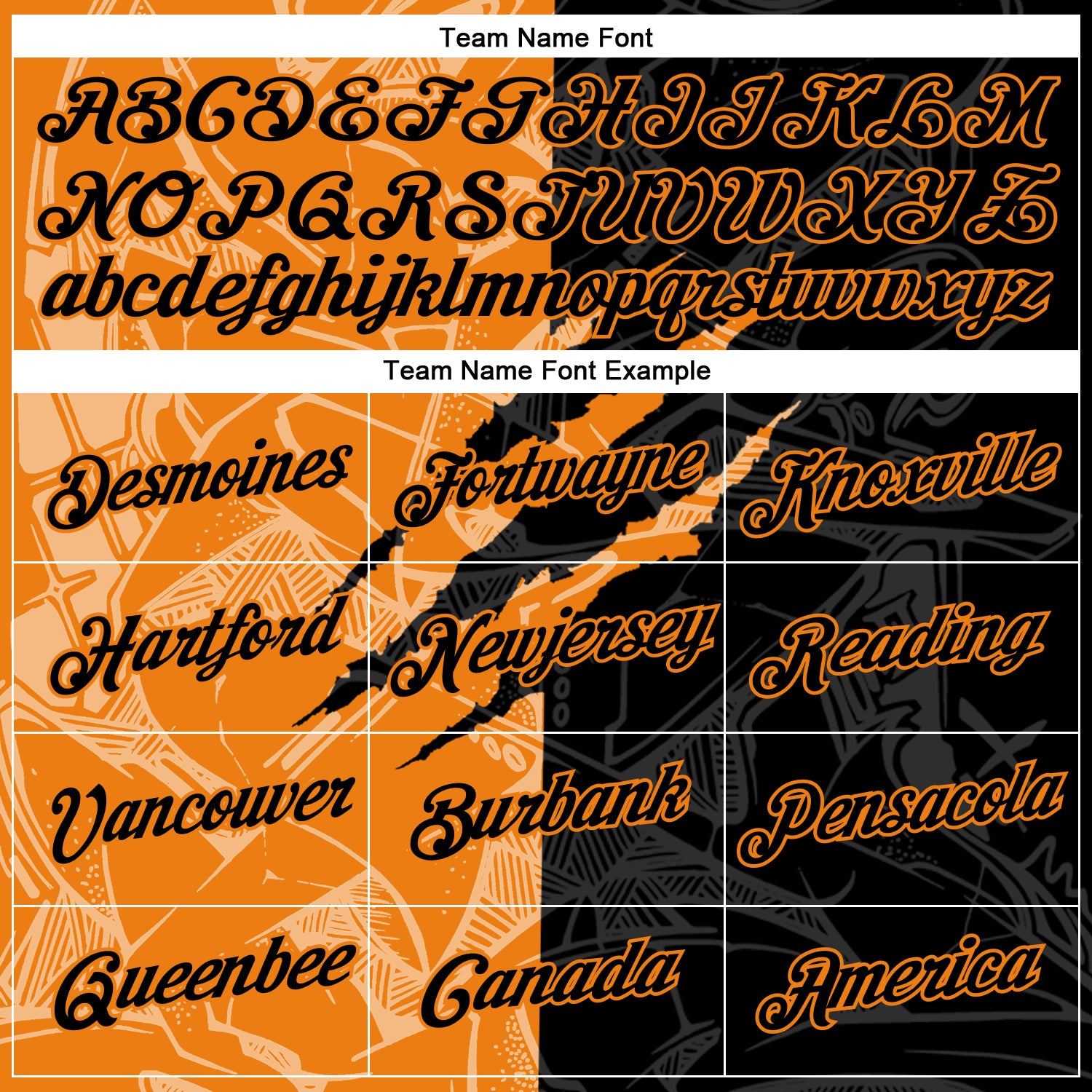 Custom Graffiti Pattern Black-Bay Orange Scratch 3D Performance T-Shirt