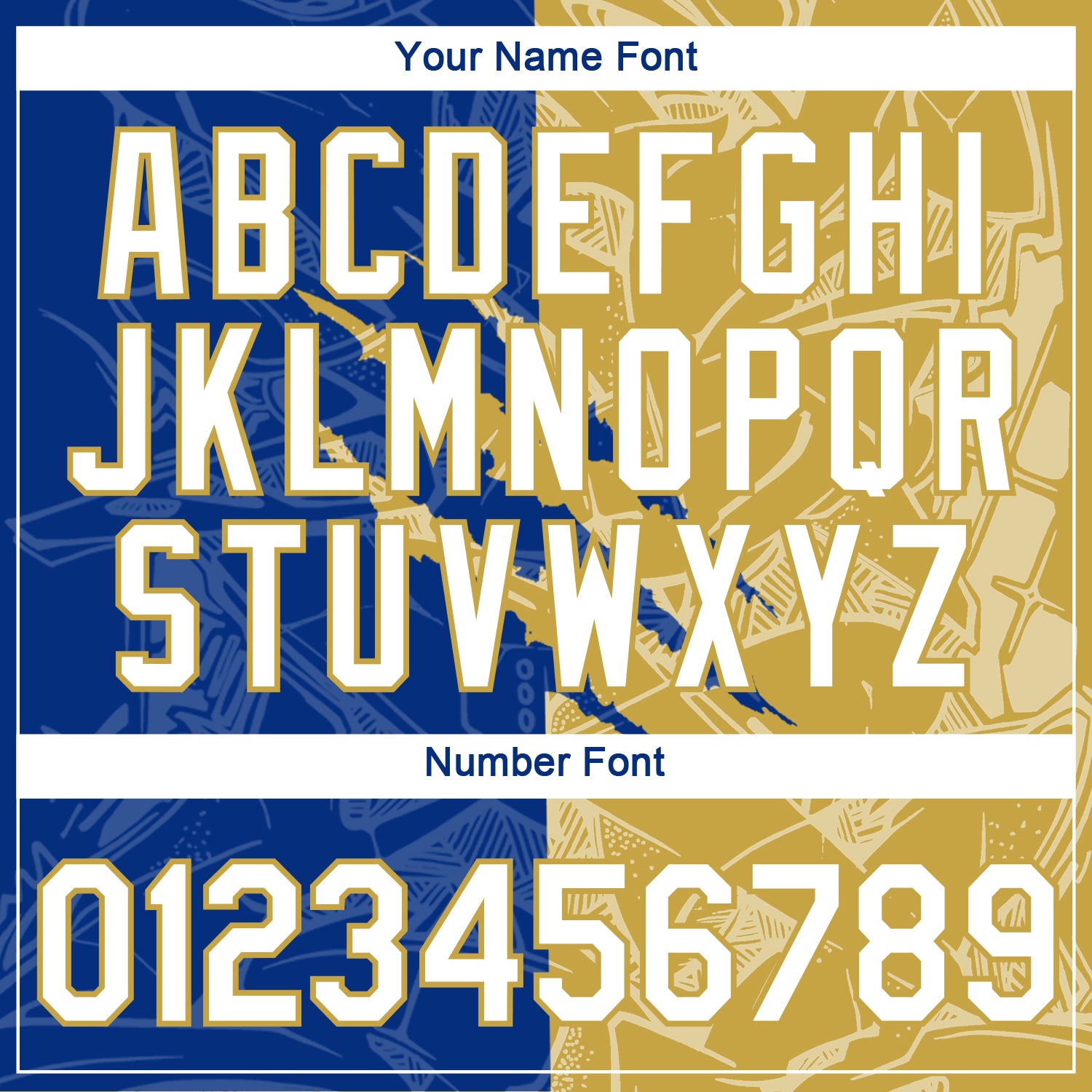 Custom Graffiti Pattern White Royal-Old Gold Scratch 3D Performance T-Shirt