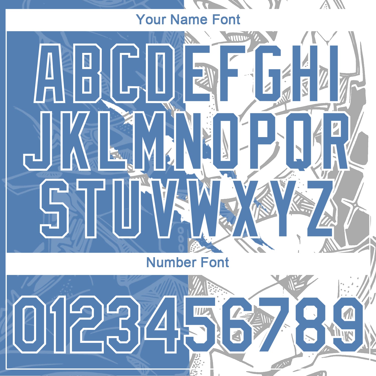 Custom Graffiti Pattern Light Blue-White Scratch 3D Performance T-Shirt