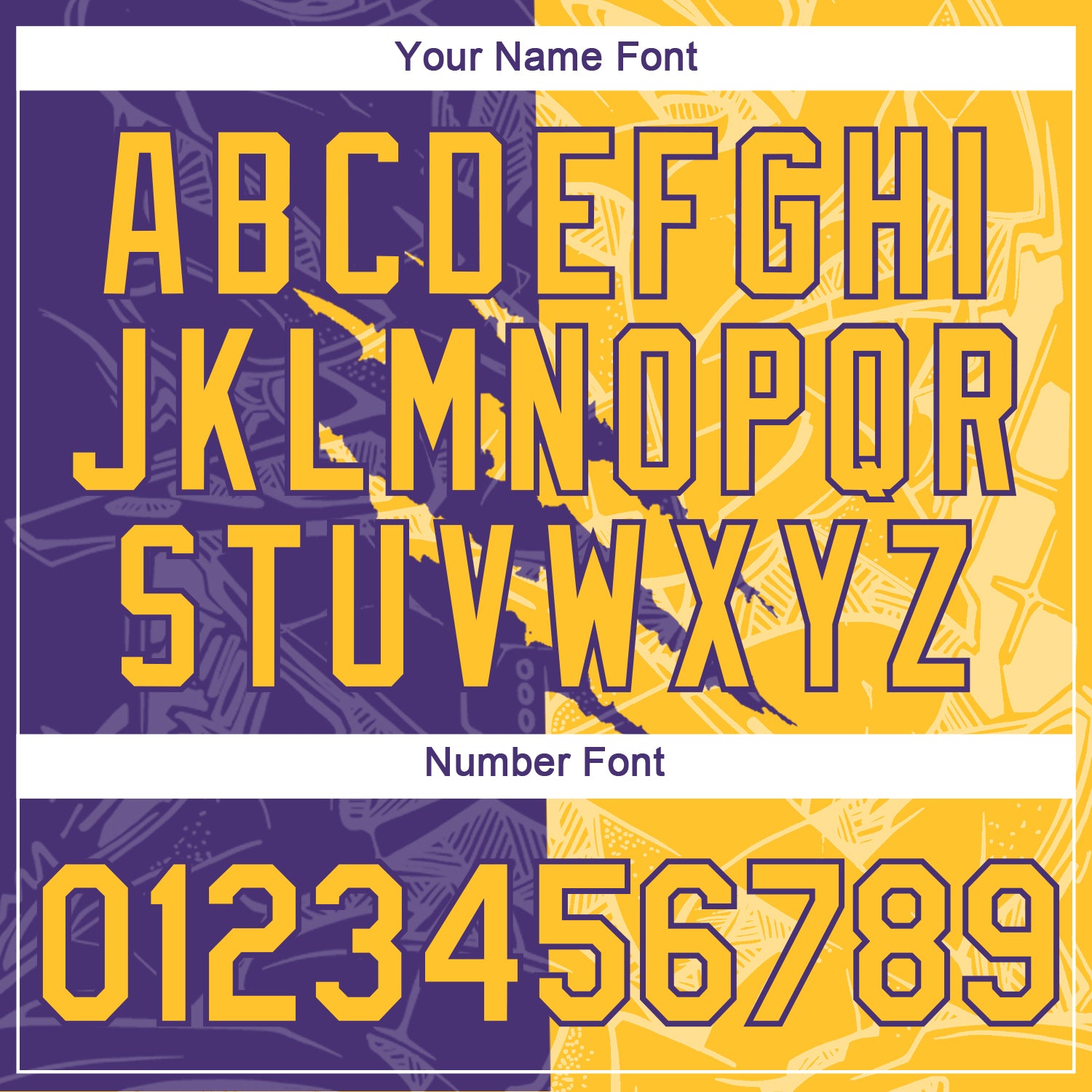 Custom Graffiti Pattern Gold-Purple Scratch 3D Performance T-Shirt