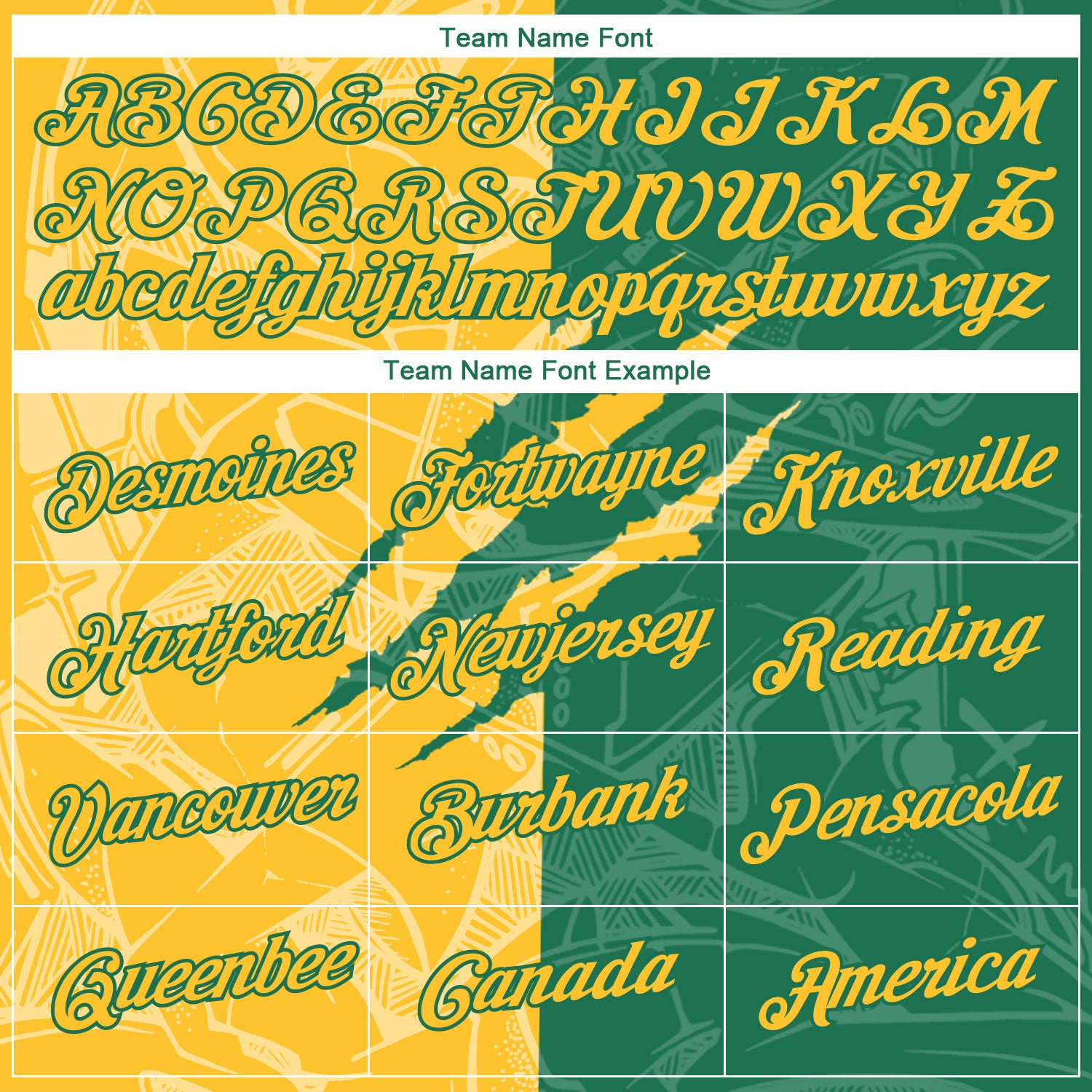 Custom Graffiti Pattern Gold-Kelly Green Scratch 3D Performance T-Shirt