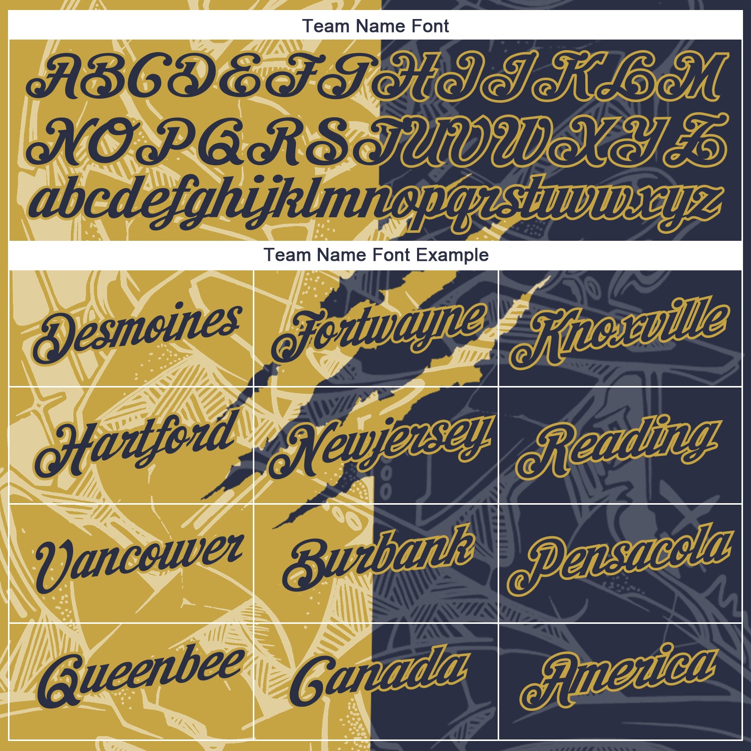 Custom Graffiti Pattern Navy-Old Gold Scratch 3D Performance T-Shirt