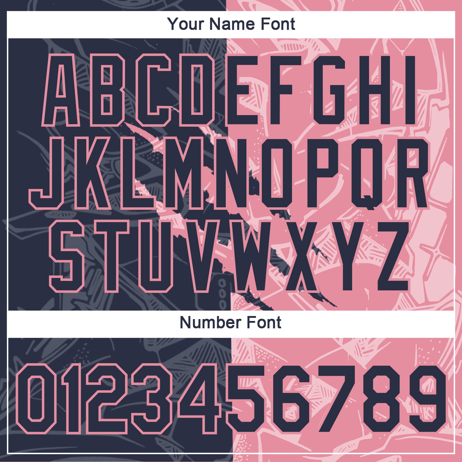 Custom Graffiti Pattern Navy-Medium Pink Scratch 3D Performance T-Shirt