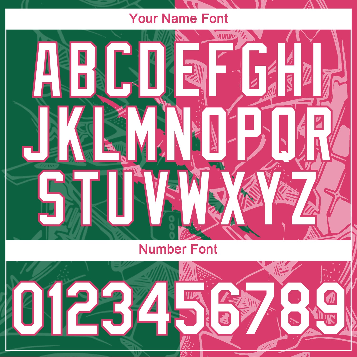 Custom Graffiti Pattern White Kelly Green-Neon Pink Scratch 3D Performance T-Shirt