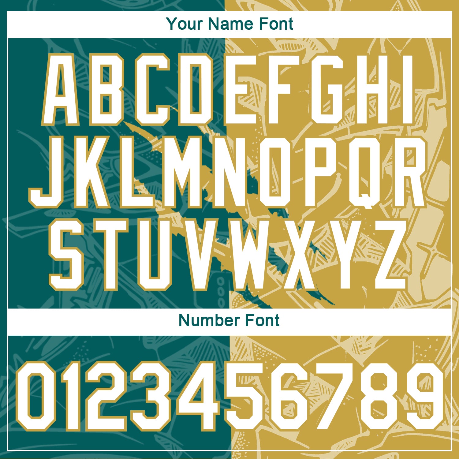 Custom Graffiti Pattern White Teal-Old Gold Scratch 3D Performance T-Shirt