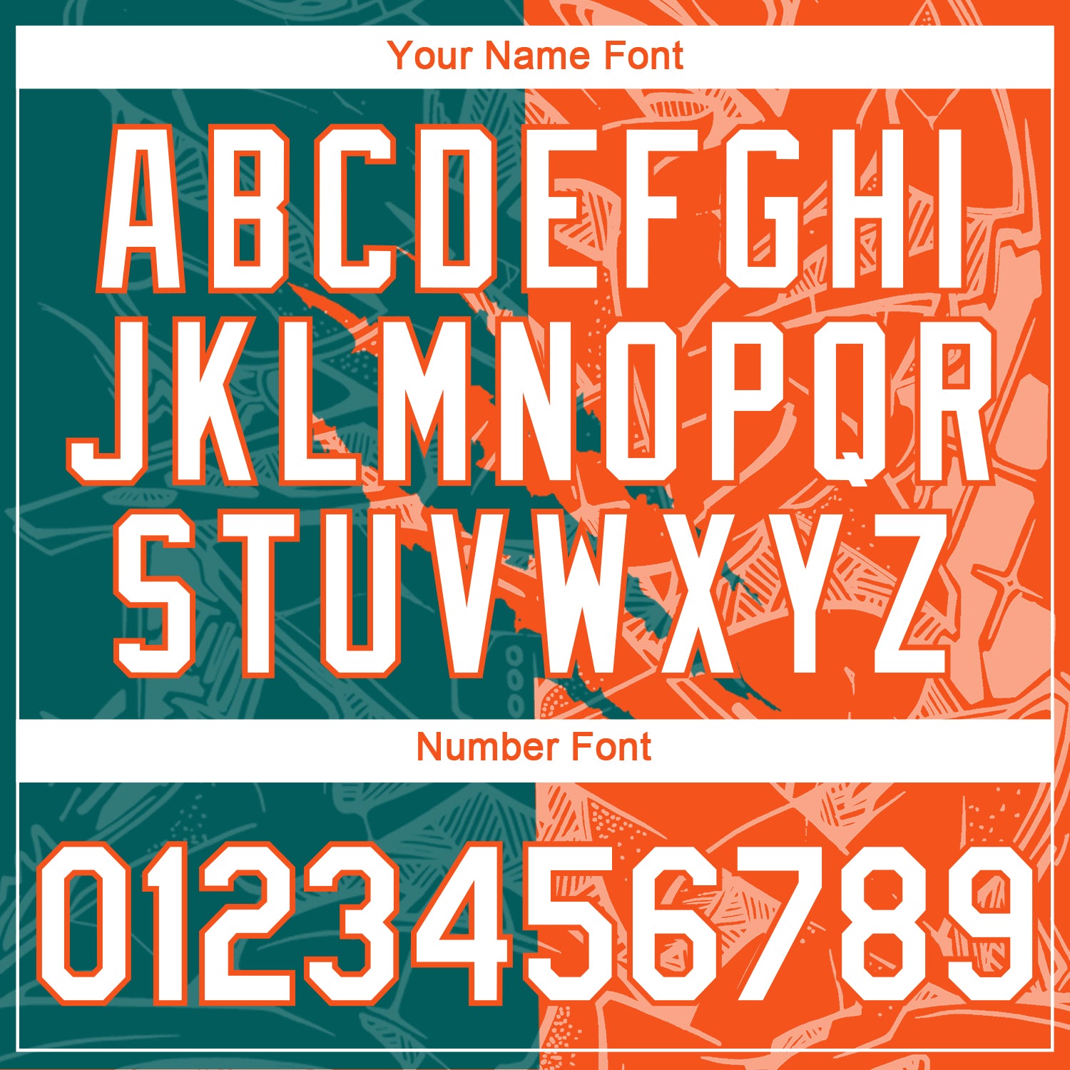 Custom Graffiti Pattern White Teal-Orange Scratch 3D Performance T-Shirt