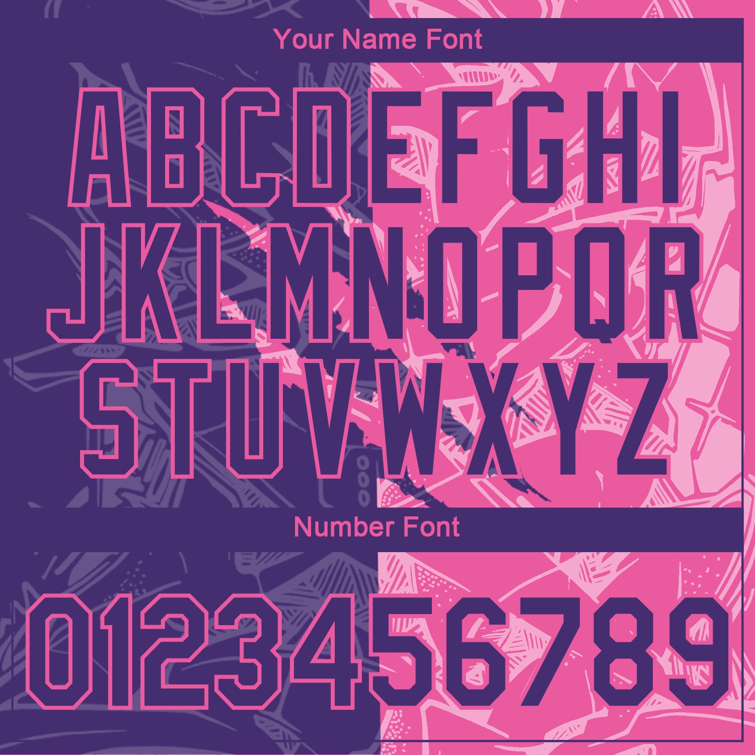 Custom Graffiti Pattern Purple-Pink Scratch 3D Performance T-Shirt