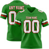 Custom Grass Green White-Red Authentic Football Jersey