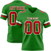 Custom Grass Green Red-White Authentic Football Jersey
