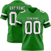Custom Grass Green White-Black Authentic Football Jersey