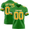 Custom Grass Green Gold-White Authentic Football Jersey