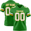 Custom Grass Green White-Gold Authentic Football Jersey