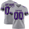 Custom Gray Purple-Black Authentic Football Jersey