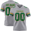 Custom Gray Kelly Green-Old Gold Authentic Football Jersey