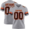 Custom Gray Brown-Orange Authentic Football Jersey