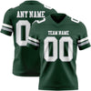 Custom Green White-Gray Authentic Football Jersey