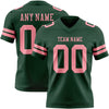 Custom Green Medium Pink Authentic Football Jersey