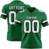 Custom Kelly Green White-Black Authentic Football Jersey