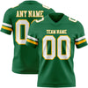 Custom Kelly Green White-Gold Authentic Football Jersey