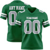 Custom Kelly Green Gray-White Authentic Football Jersey