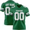 Custom Kelly Green White-Gray Authentic Football Jersey